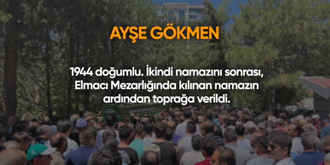 Konya'da bugün vefat edenler | 15 Eylül 2025 6